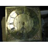 A c.1800 long case clock stamped Minshull with bra