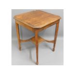 An oak occasional table 23.5in squared x 29in high
