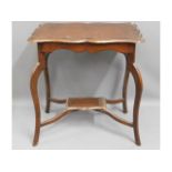 A decorative c.1900 oak occasional table, 29.25in
