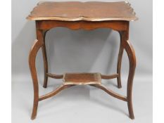A decorative c.1900 oak occasional table, 29.25in