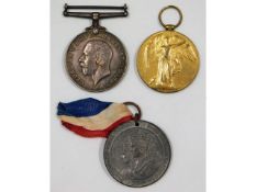 A WW1 medal set won by Lieutenant M. Oliver twinne