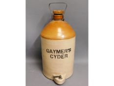 A Gaymers Cyder stoneware flagon, 17in