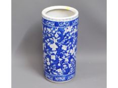 A Chinese style porcelain stick stand, 18in high