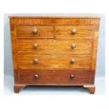 A Victorian mahogany chest of five drawers, 47.25i