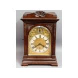 A French bracket style chiming clock, 16.75in tall