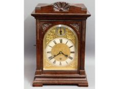 A French bracket style chiming clock, 16.75in tall