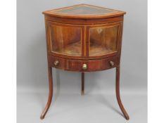 A 19thC. mahogany corner display cabinet with spla