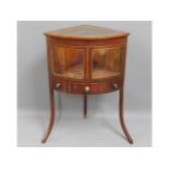 A 19thC. mahogany corner display cabinet with spla