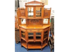 An Edwardian oak chiffonier, 46in wide x 14.5in de