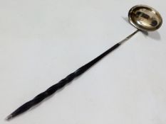 A c.1800 continental silver & baleen toddy, initia