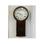 An antique wall clock, later dial & made up case,