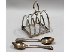 A pair of 1810 London Georgian silver teaspoons by