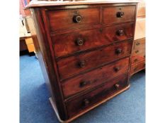 A Victorian mahogany chest of drawers, 47.75in wid