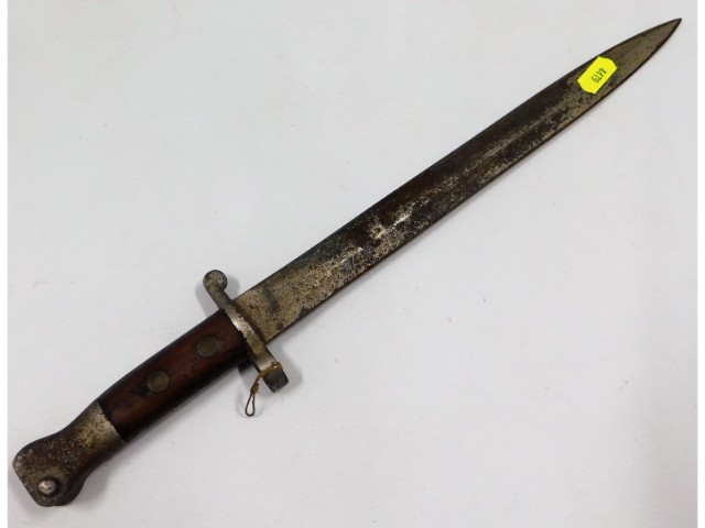 A British 1888 pattern bayonet, 16.5in long