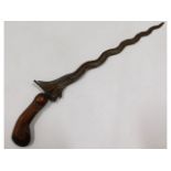A 19thC. Balinese Kris dagger, 17.5in long