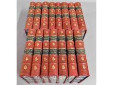 Fifteen 19th century Charles Dickens Works books, leather bound spines with marbled covers & leaves,