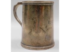 A 1919 London silver christening mug by Edward Bar