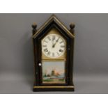 A Holloway & Co. mantle clock, 19in tall