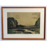 An Edwin Harris framed landscape watercolour dated