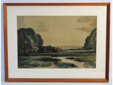 An Edwin Harris framed landscape watercolour dated