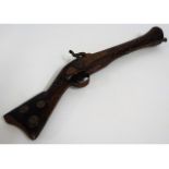 A 19thC. Turkish style blunderbuss, 21.5in long