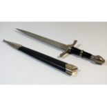 A reproduction Medieval dagger, 13.5in long