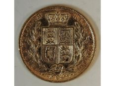 A Victorian 1860 full gold sovereign, 7.95g