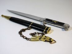 A reproduction Mussolini dagger, 13.5in long