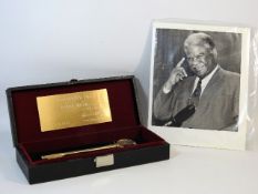 A cased ceremonial presentation key to the city of