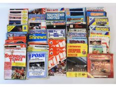 A quantity of 1980's football programmes including