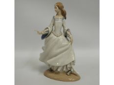 A Lladro porcelain figure of Cinderella, 9.75in ta