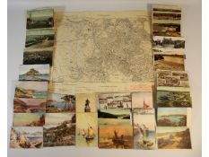 A quantity of vintage postcards of mostly Devon &