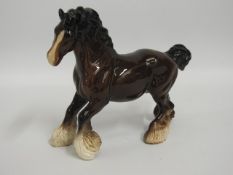 A Beswick shire horse, 8.5in tall