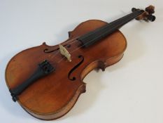 A German violin labelled Manfactured in Dresden, a