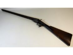 A 19thC. peasants percussion shotgun, a/f, 46in lo