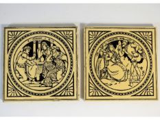 Two 19thC. Minton style Shakespearean tiles, Othel
