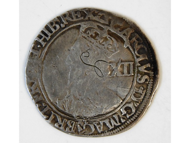 A Charles I silver shilling, 5.9g, 31mm diameter