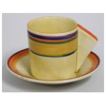 A Clarice Cliff Liberty coffee cup with Sunshine s
