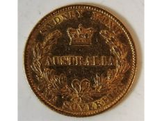 A Victorian 1870 Australian Sydney mint sovereign,