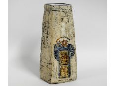 A Troika pottery coffin vase, possibly by Annette