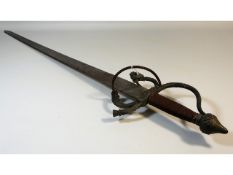 An antique Spanish sword, 40in long