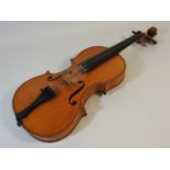 A French violin labelled Bretagne Brevet de S.A.R.