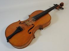 A French violin labelled Bretagne Brevet de S.A.R.