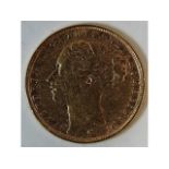 A Victorian 1886 young head St. George full gold s