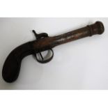 A 19thC. percussion pistol, 8.75in long