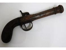 A 19thC. percussion pistol, 8.75in long