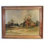 A large Edwin Harris framed landscape watercolour