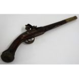 An 18th/19thC. flintlock pistol, possibly Turkish,