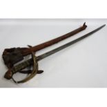 A 19thC. Victorian Officer's sword, scabbard a/f,