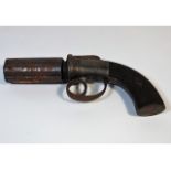 A 19thC. percussion pepperbox revolver, 8.5in long